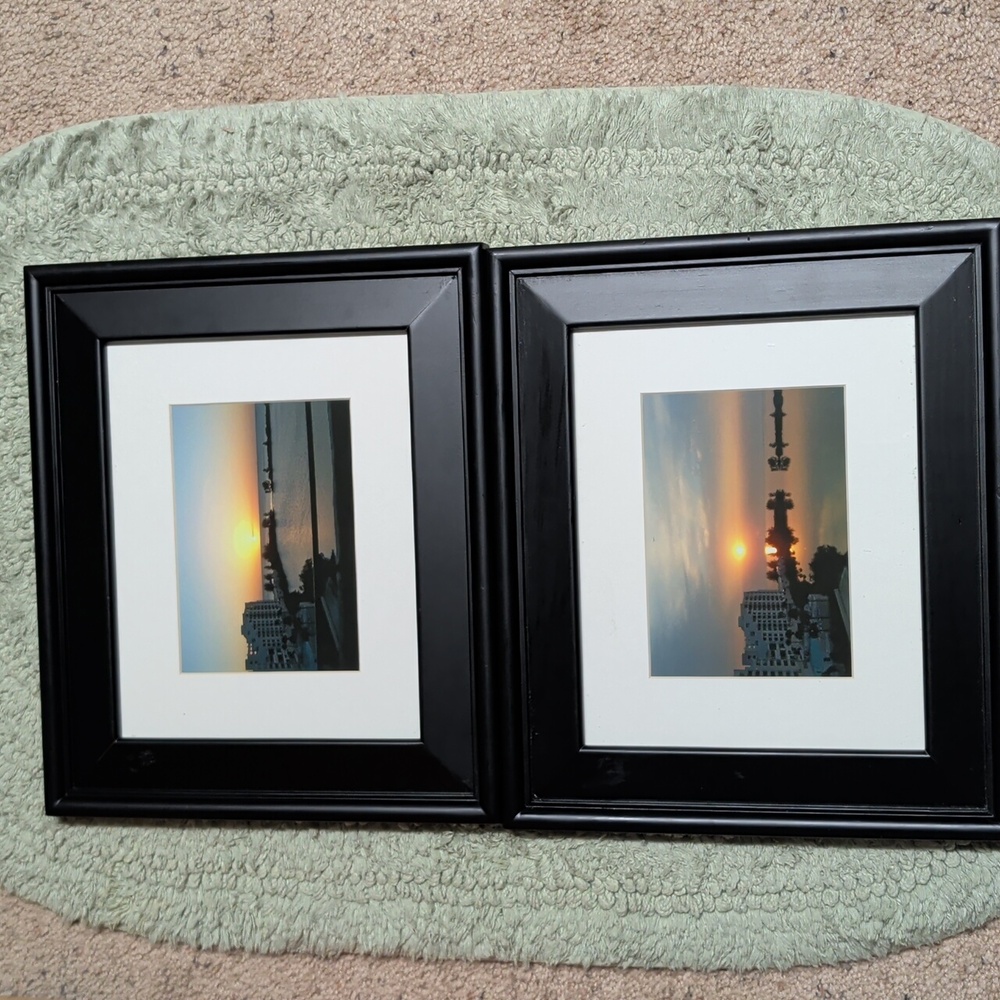 2 Sunrise Sunset Photo Art Frames